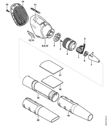 Akku-Blasgeräte (BGA) BGA 100 Elektromotor, Gebläse der Marke Stihl