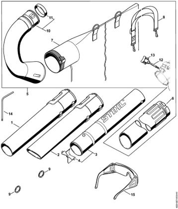 Blasgeräte (BG, BR) BG 45 Düse, Saugeinrichtung der Marke Stihl