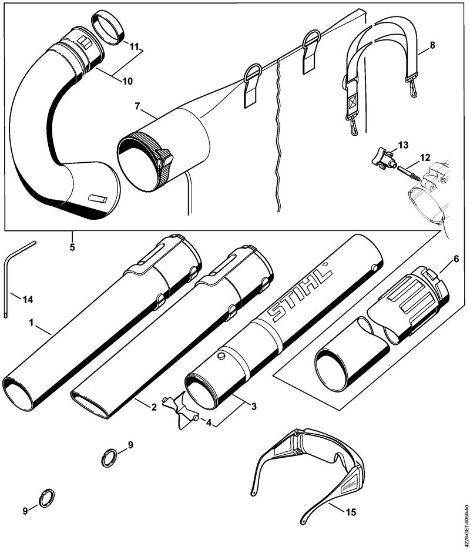 Blasgeräte (BG, BR) BG 45 Düse, Saugeinrichtung der Marke Stihl