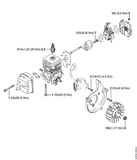 Blasgeräte (BG, BR) BG 50 Anziehdrehmomente der Marke Stihl