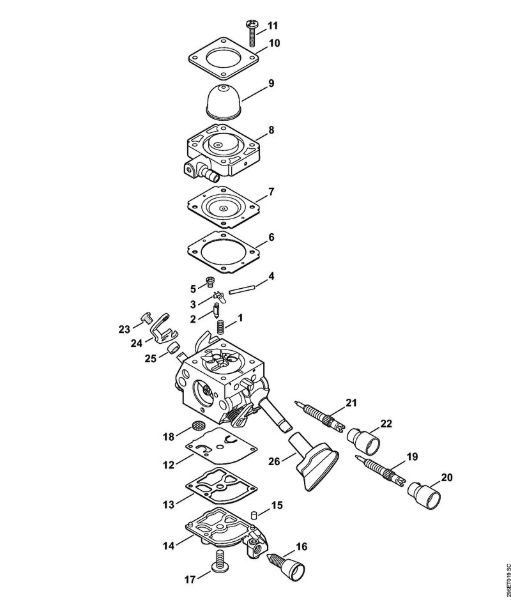 Blasgeräte (BG, BR) BG 56 Vergaser C1M-S260 (037.2018) der Marke Stihl
