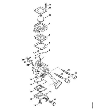 Blasgeräte (BG, BR) BG 56-D Vergaser C1M-S204, C1M-S142 der Marke Stihl