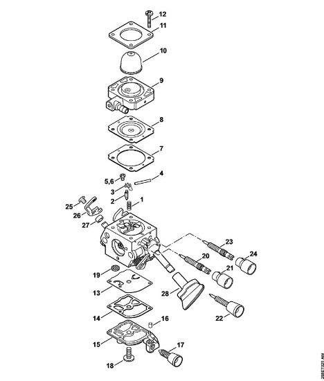 Blasgeräte (BG, BR) BG 66 C-E D Vergaser C1M-S205, C1M-S144 der Marke Stihl