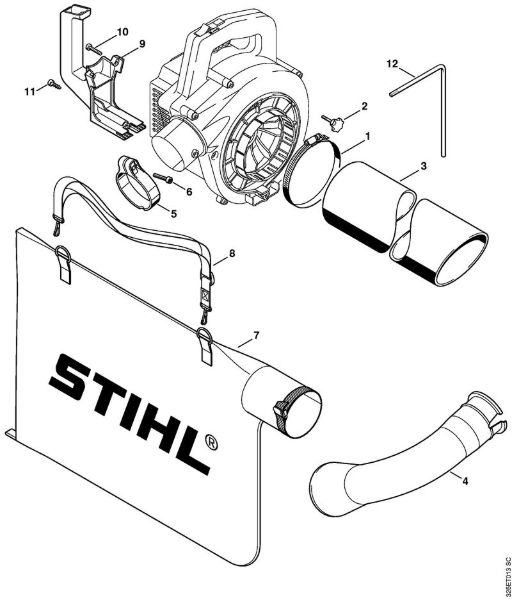 Blasgeräte (BG, BR) BG 72 Saugeinrichtung der Marke Stihl
