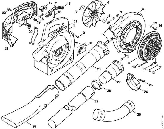 Blasgeräte (BG, BR) BG 75 Gebläsegehäuse der Marke Stihl