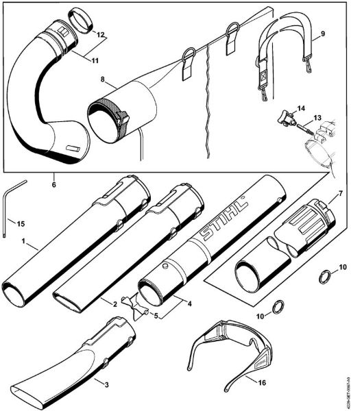 Blasgeräte (BG, BR) BG 85 Düse, Saugeinrichtung der Marke Stihl