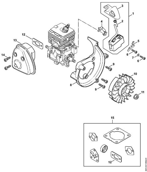 Blasgeräte (BG, BR) BG 86 C-E D Zündanlage, Schalldämpfer BG 86 C-E D, BG 86-D der Marke Stihl