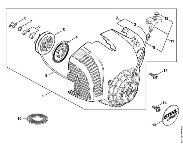 Blasgeräte (BG, BR) BG 86-D Anwerfvorrichtung der Marke Stihl