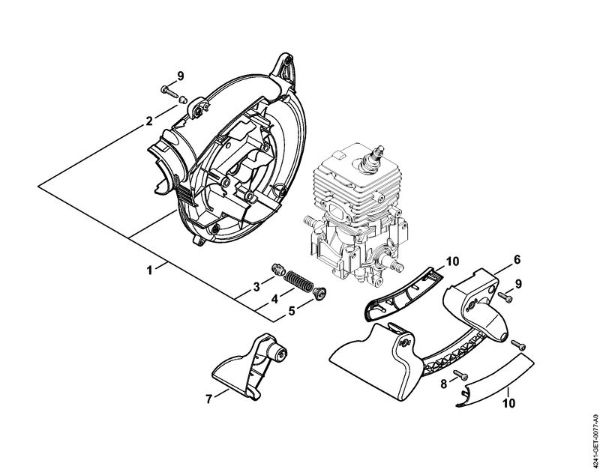 Blasgeräte (BG, BR) BG 86-D Gebläsegehäuse innen der Marke Stihl