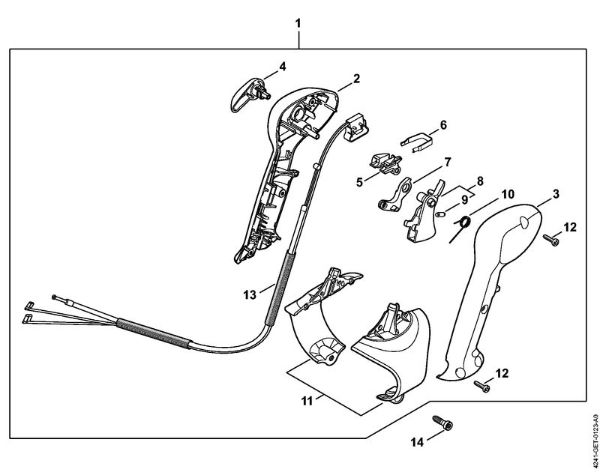 Blasgeräte (BG, BR) BR 200 Bedienungsgriff der Marke Stihl