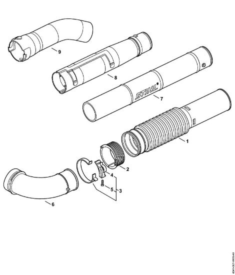 Blasgeräte (BG, BR) BR 200 Faltenschlauch, Blasrohr der Marke Stihl