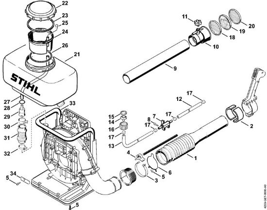 Blasgeräte (BG, BR) BR 340 Umbausatz BR/SR der Marke Stihl