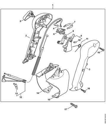 Blasgeräte (BG, BR) BR 350 Bedienungsgriff der Marke Stihl