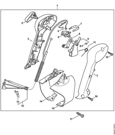 Blasgeräte (BG, BR) BR 350 Bedienungsgriff der Marke Stihl