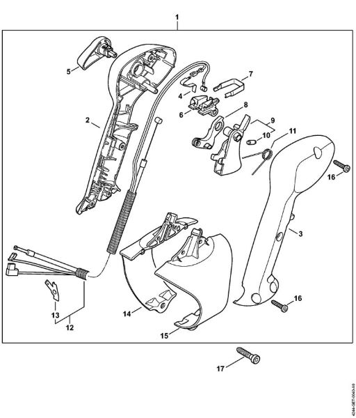 Blasgeräte (BG, BR) BR 350 Bedienungsgriff der Marke Stihl