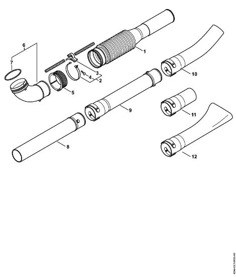 Blasgeräte (BG, BR) BR 350 Faltenschlauch, Blasrohr der Marke Stihl