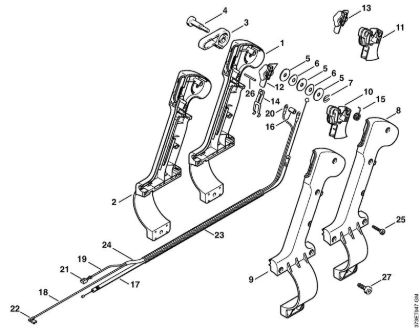 Blasgeräte (BG, BR) BR 380 Bedienungsgriff der Marke Stihl