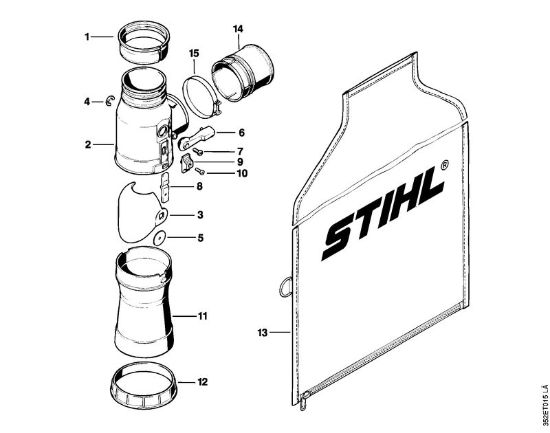 Blasgeräte (BG, BR) BR 400 Saugeinrichtung der Marke Stihl