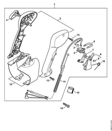 Blasgeräte (BG, BR) BR 430 Bedienungsgriff der Marke Stihl