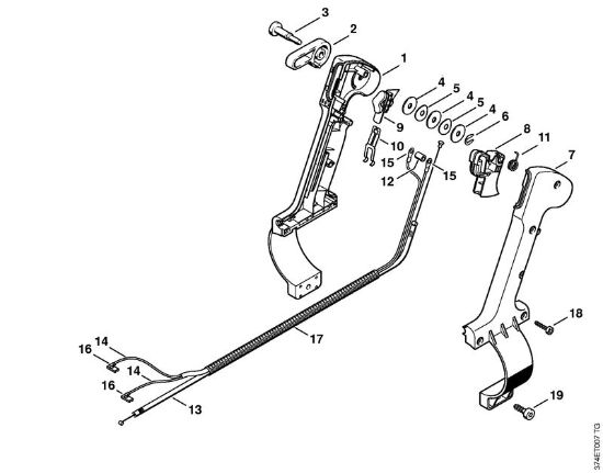Blasgeräte (BG, BR) BR 45 C Bedienungsgriff der Marke Stihl