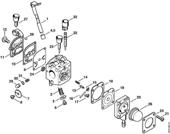 Blasgeräte (BG, BR) BR 45 C Vergaser C1Q-S112 der Marke Stihl