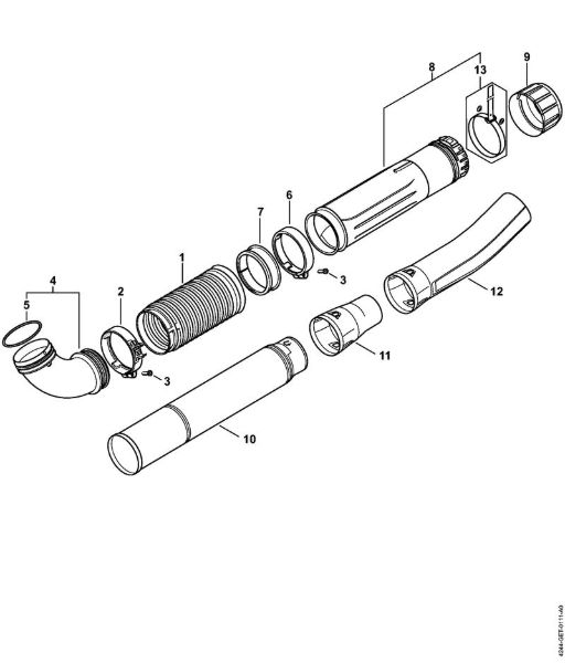 Blasgeräte (BG, BR) BR 450 Faltenschlauch, Blasrohr der Marke Stihl