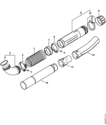 Blasgeräte (BG, BR) BR 450 C-EF Faltenschlauch, Blasrohr der Marke Stihl