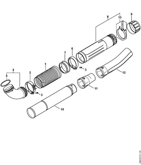 Blasgeräte (BG, BR) BR 450 C-EF Faltenschlauch, Blasrohr der Marke Stihl