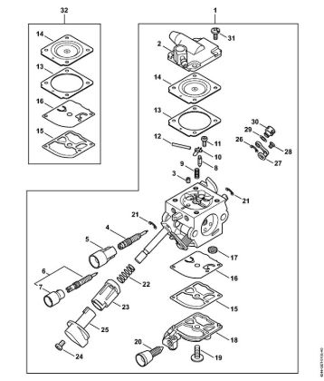 Blasgeräte (BG, BR) BR 450 C-EF Vergaser C1Q-S209 der Marke Stihl