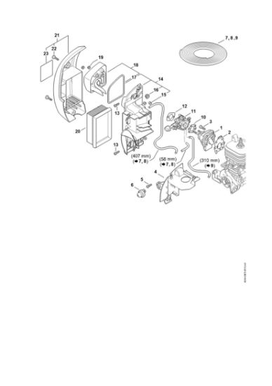 Bild von Zwischenflansch, Luftfilter BR 450 C-EF