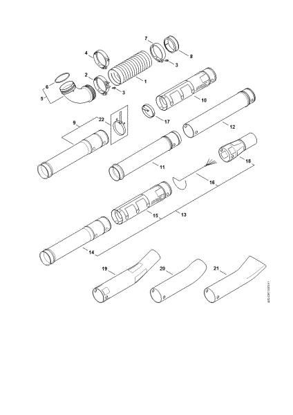 Bild von Faltenschlauch, Blasrohr BR 600
