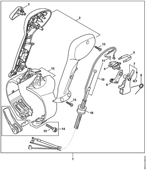 Blasgeräte (BG, BR) BR 700 Bedienungsgriff der Marke Stihl