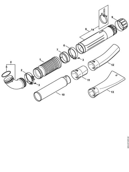 Blasgeräte (BG, BR) BR 700 Faltenschlauch, Blasrohr BR 700 der Marke Stihl
