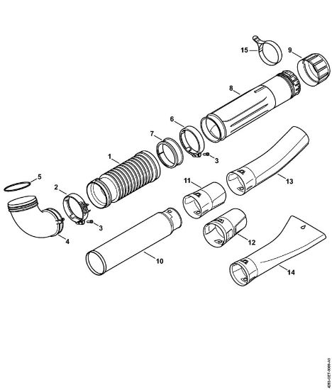 Blasgeräte (BG, BR) BR 800 C-E Faltenschlauch, Blasrohr der Marke Stihl