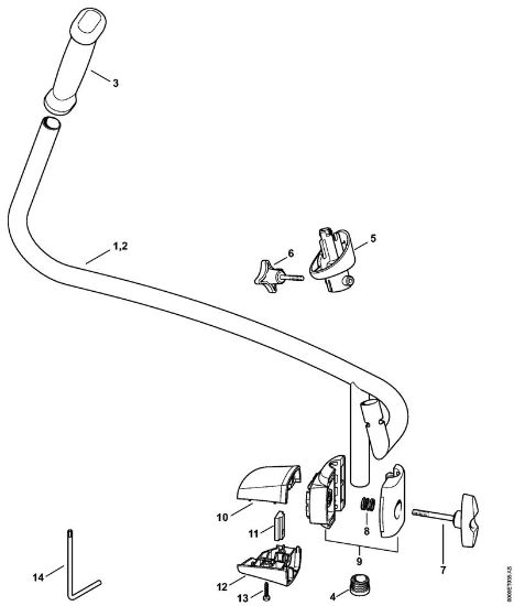 Blasgeräte (BG, BR) BR 800 C-E Zweihandgriff der Marke Stihl