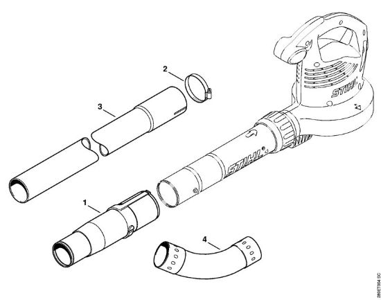 Elektro-Saughäcksler (SHE) SHE 71 Dachrinnenreiniger der Marke Stihl