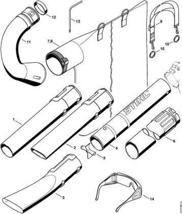 Saughäcksler (SH) SH 55 C Z KAT Düse, Saugeinrichtung der Marke Stihl
