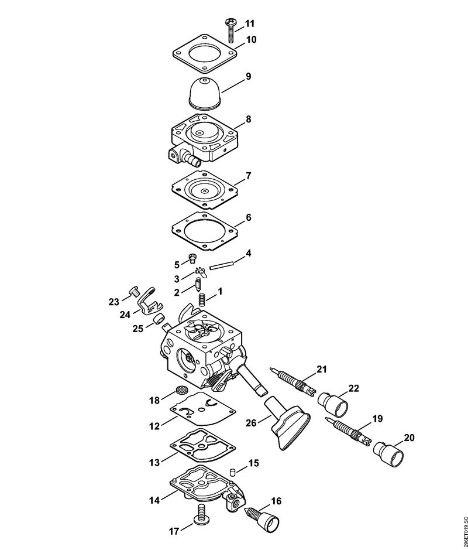 Saughäcksler (SH) SH 56 C-E Vergaser C1M-S260 (037.2018) der Marke Stihl