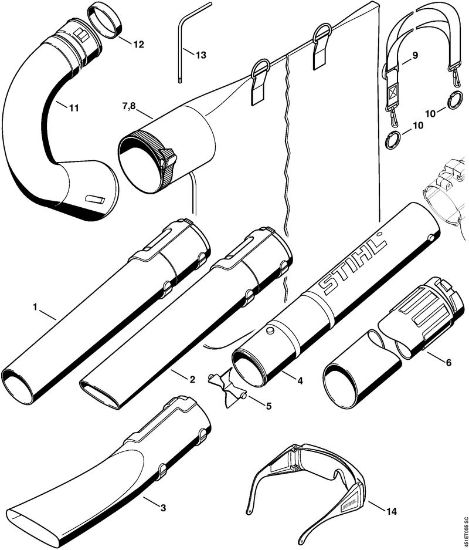 Saughäcksler (SH) SH 85 Düse, Saugeinrichtung der Marke Stihl