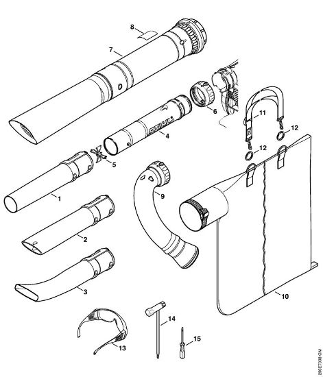 Saughäcksler (SH) SH 86 C-E D Düse, Saugeinrichtung der Marke Stihl