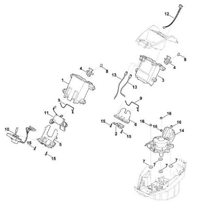 Bild von C - Batteriehalter, Elektronik, Elektromotor MVP 850.1 S