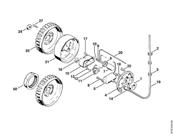 Trennschleifer (TS) TS 08 S Zündanlage   X 13 927 613 der Marke Stihl