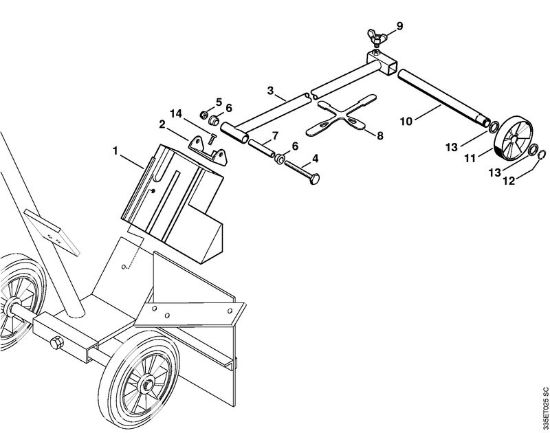 Trennschleifer (TS) TS 350 Führungswagen, Satz Schnittrichtungsanzeige der Marke Stihl