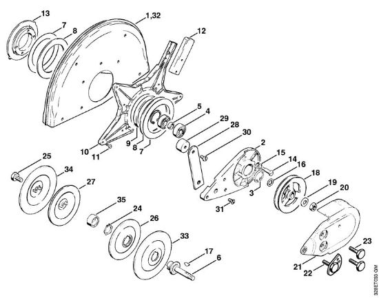 Trennschleifer (TS) TS 350 Lager mit Schutz (38.1995) der Marke Stihl