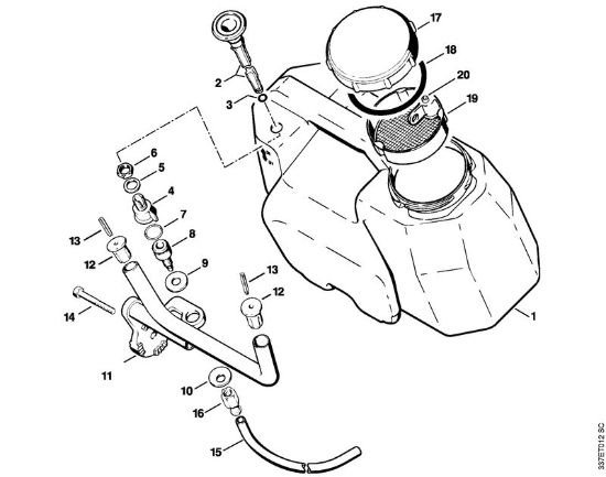 Trennschleifer (TS) TS 350 Wasserbehälter der Marke Stihl