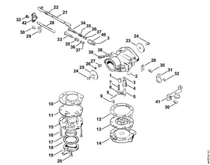 Trennschleifer (TS) TS 350 AVE Vergaser LA-S168 der Marke Stihl