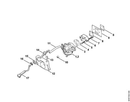 Trennschleifer (TS) TS 350 AVE Vergaser, Adapter der Marke Stihl