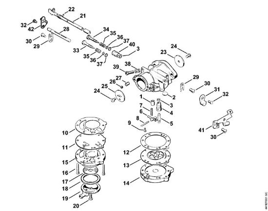 Trennschleifer (TS) TS 360 Vergaser LA-S168 der Marke Stihl