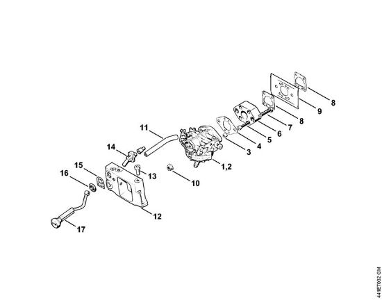 Trennschleifer (TS) TS 360 Vergaser, Adapter der Marke Stihl