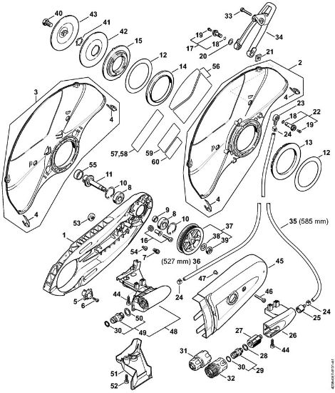 Trennschleifer (TS) TS 410 Anschlussstück, Schutz TS 410 der Marke Stihl